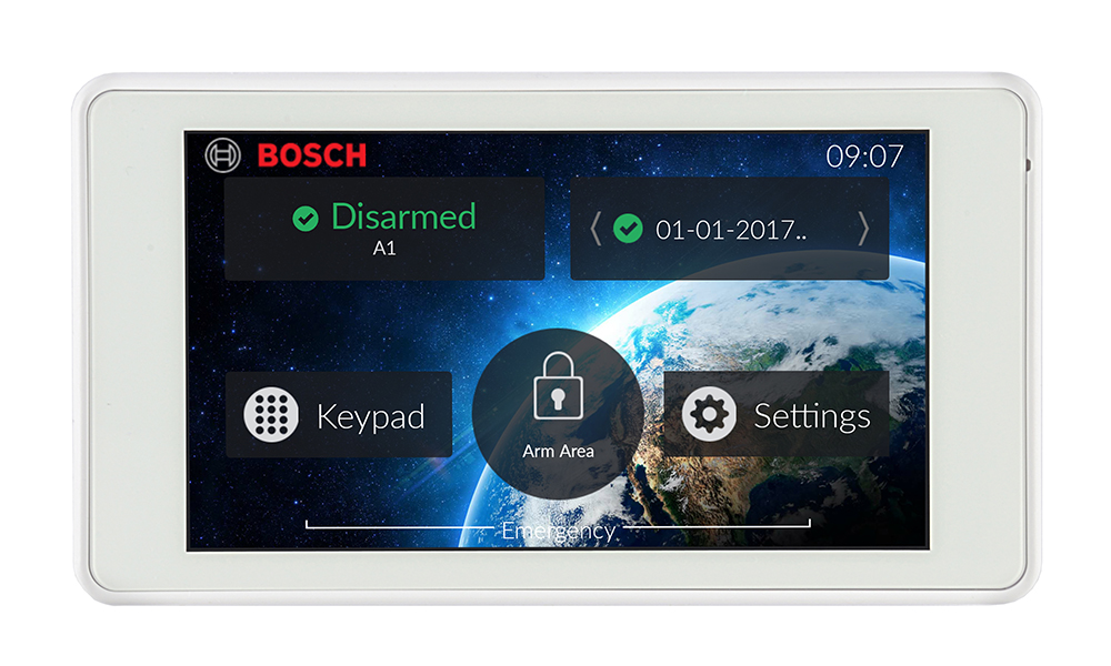 Bosch touchscreen security keypad